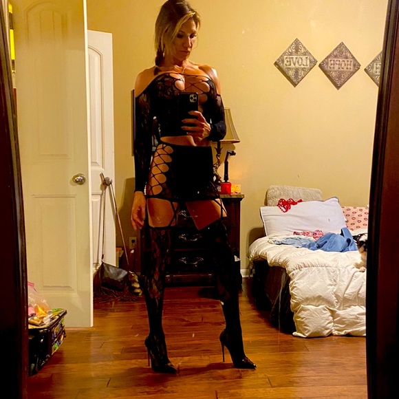 Dreamgirl Other - 2-piece body suit with attached thigh-highs